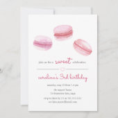 甘いお祝い |誕生日パーティーの招待 招待状 (正面)