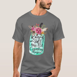 甘いお茶とカントリー音楽の花瓶で育つ Tシャツ
