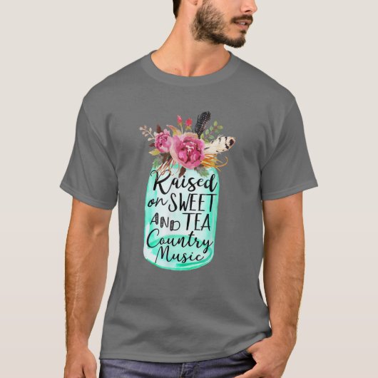 甘いお茶とカントリー音楽の花瓶で育つ Tシャツ (正面)