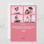 甘いお茶の杯のパーソナライズされた写真バレンタインデー シーズンカード (裏面)