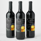 甘いお茶の赤ちゃんシャワーギフト ワインラベル (ボトル)