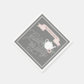 甘いお茶 |パーソナライズされたブライダル茶パーティー スタンダードカクテルナプキン (角)