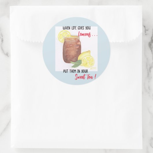 甘いお茶 ラウンドシール (バッグ)