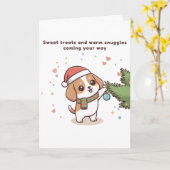 甘いお菓子とあたたかなハグが届く カード (黄色い花)