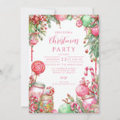 甘いお菓子のクリスマスクリスマス 招待状 (正面)