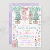 甘いお菓子の土地プラム妖精くるみ割り 招待状 (正面/裏面)