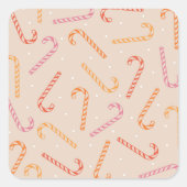 甘いお菓子の柄 スクエアシール (正面)