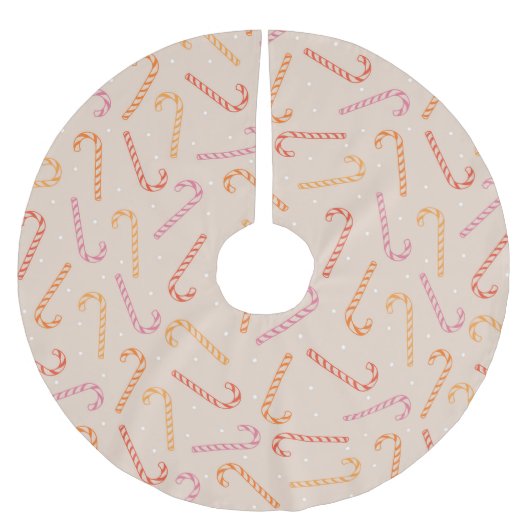 甘いお菓子の柄 ブラッシュドポリエステルツリースカート (正面)