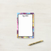 甘いお菓子の背カラフル景 ポストイット (デスク上)