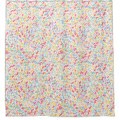 甘いお菓子まき模様 シャワーカーテン (正面)