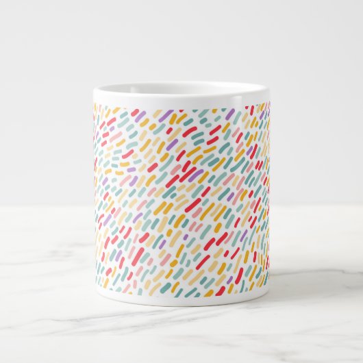 甘いお菓子まき模様 ジャンボコーヒーマグカップ (正面)