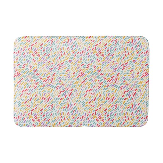 甘いお菓子まき模様 バスマット (正面)