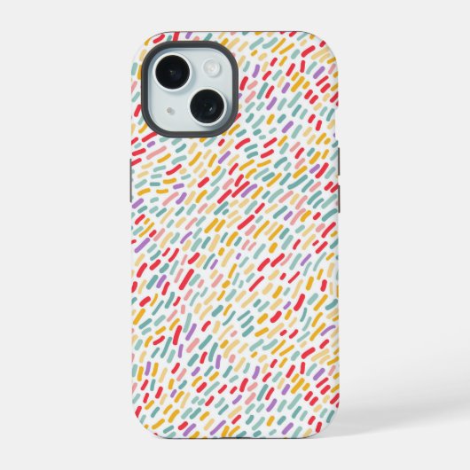 甘いお菓子まき模様 iPhone 15ケース (裏面)