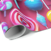 「甘いお菓子をテーマにした ラッピングペーパー (ロールコーナー)