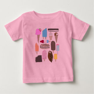 甘いお菓子アイスクリームシャツ ベビーTシャツ