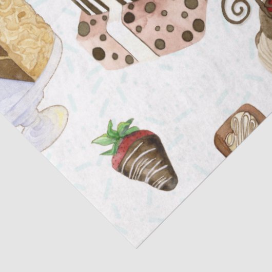 甘いお菓子カップケーキとケーキのデコップページ 薄葉紙 (詳細)