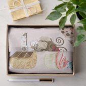 甘いお菓子カップケーキChocolates n Cakes Decompage 薄葉紙 (ギフト)