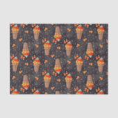 甘いお菓子コーンとハロウィーンアイスクリームコーン 薄葉紙 (正面)