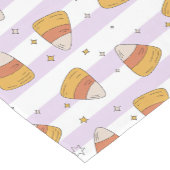 甘いお菓子コーン&スターズハロウィンパターン ショートテーブルランナー (コーナー)