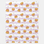 甘いお菓子コーン&スターズハロウィンパターン フリースブランケット (正面)