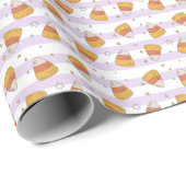 甘いお菓子コーン&スターズハロウィンパターン ラッピングペーパー (ロールコーナー)