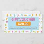 甘いお菓子ショップギフト伝票証明書 (正面)