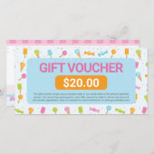 甘いお菓子ショップギフト伝票証明書 (正面/裏面)