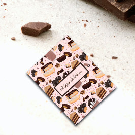 甘いお菓子チョコレートドーナツモカピーナッツバター カード