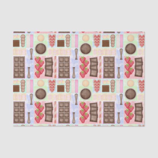 甘いお菓子チョコレートフォンデザートマーシュマロ 薄葉紙 (正面)