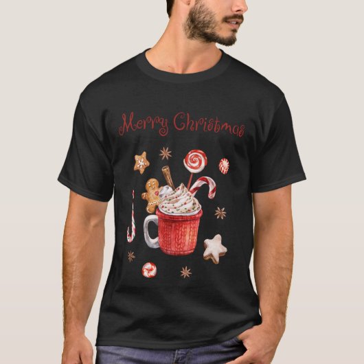 甘いお菓子メリークリスマス Tシャツ (正面)