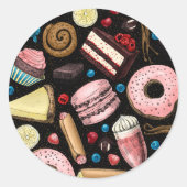 甘いお菓子 ラウンドシール (正面)