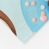 甘いお菓子：喜びのパターン。 フリースブランケット (角)