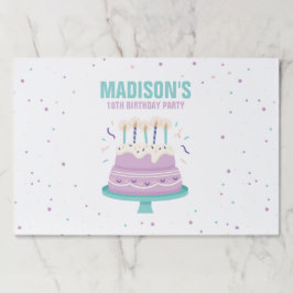 甘いお誕生日ケーキ子供の誕生日パーティー ペーパーパッド