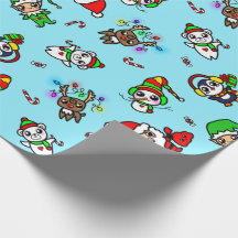 甘いかわいいのクリスマスのキャラクターパターン