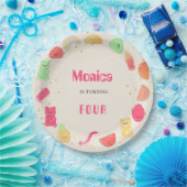 甘いかわいいグミキャンディ誕生日 ペーパープレート (パーティー)