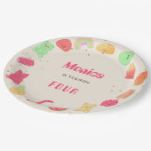 甘いかわいいグミキャンディ誕生日 ペーパープレート (アングル)