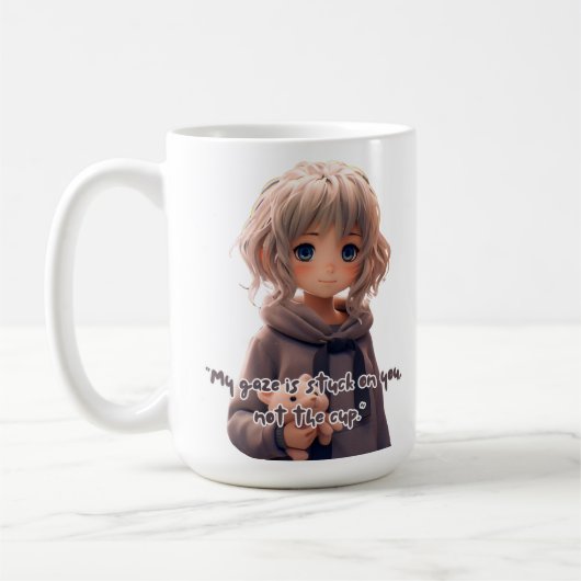 甘いかわいい女 コーヒーマグカップ (左)