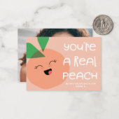 甘いかわいい桃の教室バレンタインの写真 ノートカード (正面/裏面インサイチュ)