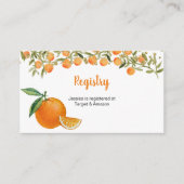 甘いかわいこちゃんオレンジ色のレジストリ挿入 エンクロージャーカード (正面)