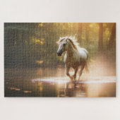 甘いかわいらしかわいい馬の魔法の森 ジグソーパズル (横)