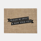 「甘いがあって下さい及びあなたの足」の玄関マット拭いて下さい ドアマット (正面)