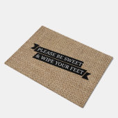 「甘いがあって下さい及びあなたの足」の玄関マット拭いて下さい ドアマット (アングル)