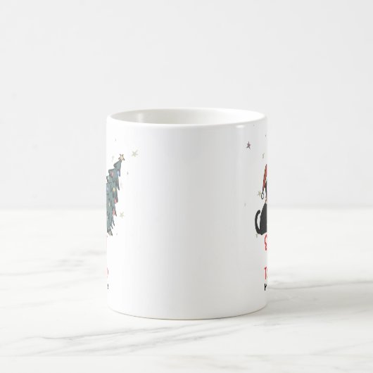 甘いがおもしろいねじれた猫クリスマスコーヒーマグ コーヒーマグカップ (中央)