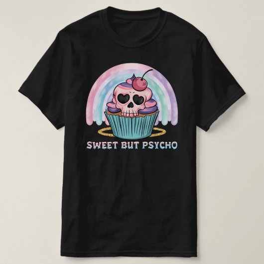 甘いがサイコカップケーキ Tシャツ (デザイン正面)