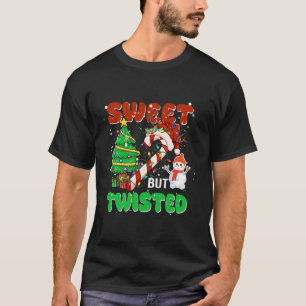 甘いがツイストおもしろいクリスマスキャンディーケインクリスマス Tシャツ
