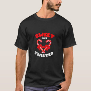 甘いがツイストおもしろいクリスマスキャンディ棒つきキャンデーC Tシャツ