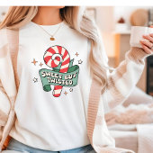 甘いがツイストレトロキャンディーケーンクリスマス トライブレンドTシャツ