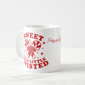 甘いが少しねじれたユーモアおもしろい引用文クリスマス コーヒーマグカップ (正面左)