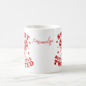 甘いが少しねじれたユーモアおもしろい引用文クリスマス コーヒーマグカップ (中央)