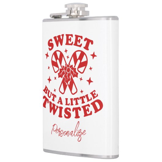 甘いが少しねじれたユーモアおもしろい引用文クリスマス フラスク (左)